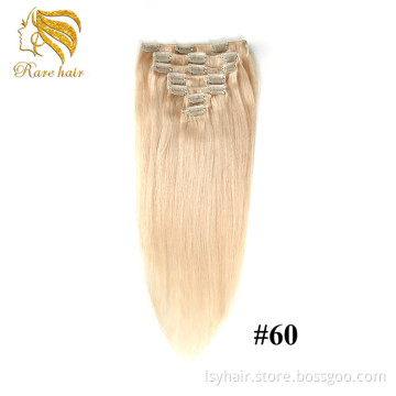 Wholesale Blonde Seamless Clip In Remy human Hair Extensions For White Women